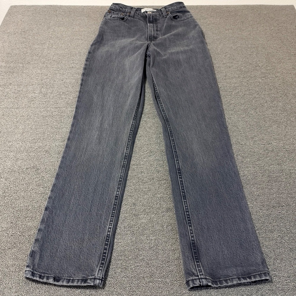 Abercrombie & Fitch The 90s Straight Ultra High Rise Jeans Washed Black Sz 25/0R